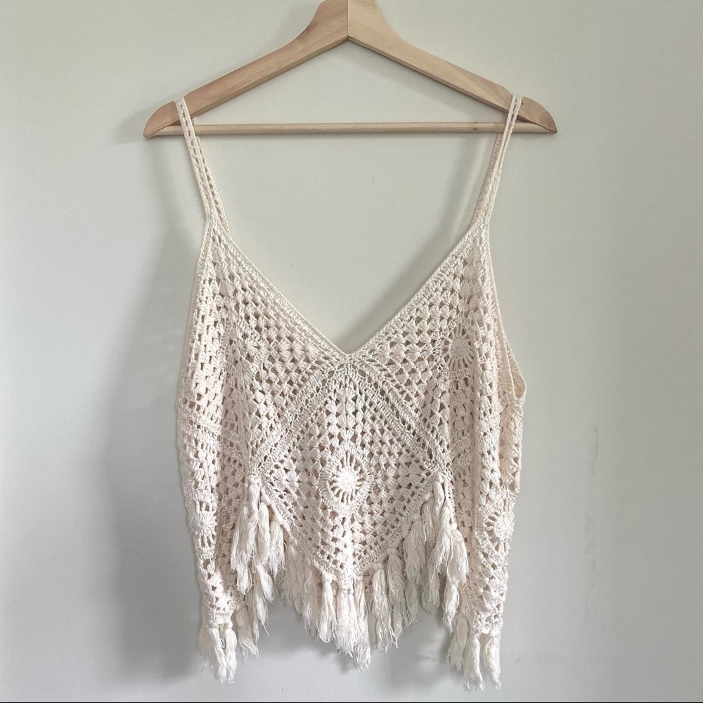 American Eagle Knit Cream Top
